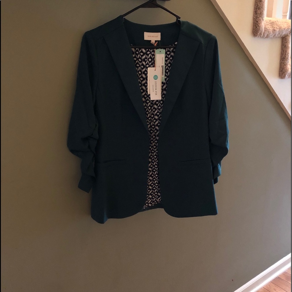 Skies are Blue Collarless Blazer